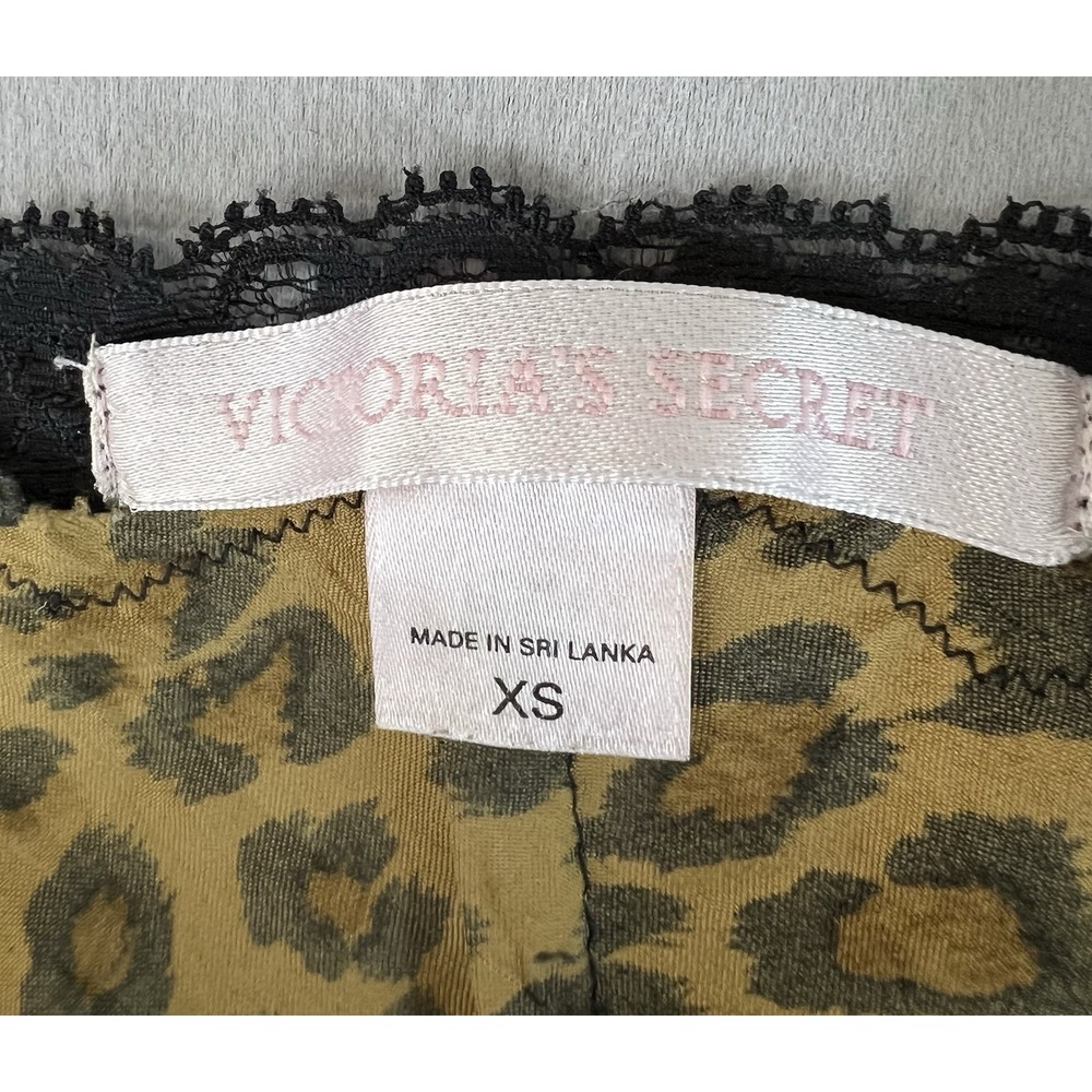 Victoria's Secret Womens Nightgown Babydoll Sz XS Leopard Print Lace - Picture 7 of 11
